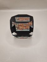 Acrylic paperweight enclosed commemorative stamp In 1988 Royal Mail Armada 1588