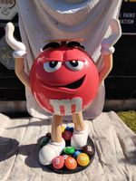Red M&M character shop display , 40 inches tall . Great for playroom/ mancave.