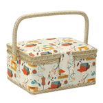 Extra Large Fabric Sewing Craft Box Household Storage Organizer Basket With Lid
