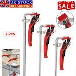 2x Steel Upgrade Quick Ratchet Track Saw Guide UK Rail Clamp MFT 160-300mm Clamp