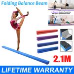 7FT Gymnastics Folding Balance Beam for Kids Adult Home Gym Training Bar 2.1M