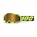 100% MX Goggles Armatic Flo Yellow Gold Mirror MTB Motocross Quad ATV