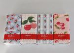 4 PACKETS of CATH KIDSTON Pocket TISSUES RED CHERRIES PALE  BLUE & PINK BLOSSOM