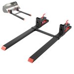 VEVOR 1814 kg Clamp on Pallet Forks 149 cm Tractor Forks with Stabilizer Bar