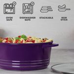 Laria Die-Cast Stockpot Induction Non-Stick Pot with Tempered Glass Lid Cooking