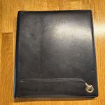 Authentic Gucci Vintage Black Leather A4, 5 Ring Agenda with used Sheets