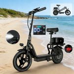 14 inch Electric Scooter Cheevalry X12 48V 15AH Folding EScooter With Basket NEW