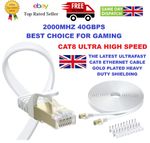 Ethernet Cable RJ45 Cat 8 40GBPS Network Gold Super Fast LAN Lead SSTP Patch LOT