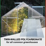 12pcs 60/100*61cm Polycarbonate Sheet Greenhouse Cover Replacem Panels