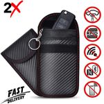 2 Pack Car Key Signal Blocker Case Faraday Cage Pouch Keyless RFID Blocking Bag