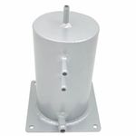 1.5l Alloy Universal Aluminium Fuel Swirl Tank Surge Pot 8mm Pipes silver New