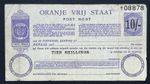 EXTREMELY RARE UNUSED ORANGE FREE STATE POSTAL ORDER /NOTE 10 Shillings~Boer War