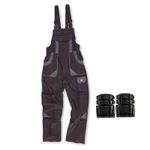 Mens Work Bib Overalls � 100% Cotton � Knee Pad Pockets � With/Without Pads