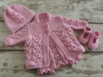BABY KNITTING PATTERN DK 83 PENELOPE MATINEE SET - PRECIOUS NEWBORN KNITS - 
