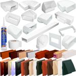 Rectangular 110 x 54mm Plastic Flat Channel Ducting Fittings,Grilles,Cowls,tubes