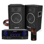 Vonyx SL6 HiFi Speaker Set with Bluetooth Amplifier for Home Audio Music