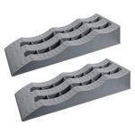 Three-Step Wedge Wheel Chocks Tire Ramp with Raised grip, Stable, Leveling