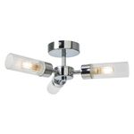 Litecraft Mavis Ceiling Light Bathroom IP44 Rated Semi Flush - Polished Chrome  
