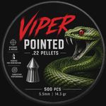 500 x VIPER .22 / 5.5mm Pointed Airgun Rifle Pistol Ammo Hunting Pellets