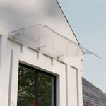 Front Door Canopy Rain Shelter Outdoor Awning Porch 3.5mm Thick Clear PET