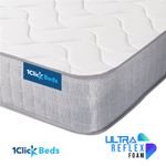 Grey - Hybrid Memory Foam Mattress 3ft Single 4ft 4ft6 Double 5ft King 6ft