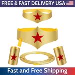 WUYLKZT Halloween Woman of Wonder Costume Set: Tiara, Belt, Lasso