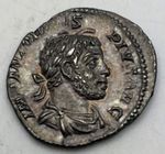 218-222 AD Elagabalus AR Denarius Rome Mint Toned Rev Emperor Sacrificing RIC-88