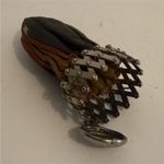 Antique Victorian Miser’s Coin Purse Leather Silver Plate Gate Top c1890