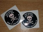 isle of man TT races - MAD SUNDAY stickers - 2x 50mm decals