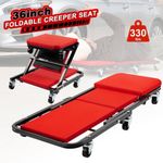 Car Creeper Heavy Duty with 6 Wheel Garage Workshop Board Roller Seats Padded UK