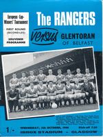 RANGERS v Glentoran Northern Ireland (Cup Winners Cup) 1966/1967