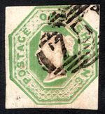 QV NICE USED 1/ GREEN EMBOSSED.