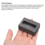 100g Gold/52g Silver Graphite Ingot Mould Casting Ingot Crucible Mould SL/GD
