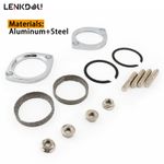 For Harley Big Twin Exhaust Flange Install Kit Pair Flanges Gaskets Washers Nuts