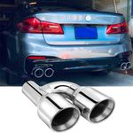 2.5" Inlet 4" Outlet Double Wall Dual Exhaust Tips For 5 Series E60 E61 G30 F10