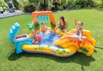 Intex Dinosaur Play Centre 98" Inflatable Kids Pool Water Slide Garden Fun