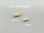 9ct Yellow Gold Bail 6mm 8mm 9K Snap on Light Pendant Bracelet Charm Clip Bail
