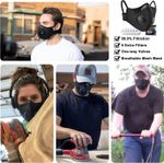 2025Reusable Cycling Sports Face Mask Breathing Valves With Active Carbon Filter
