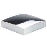 Chrome Flat Newel Post Cap for 90mm Newel, Full & Half Cap