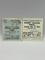 1962 & 1967 Rugby League Final @ Wembley Ticket Stubs VGC