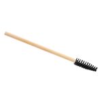 20Pcs Cosmetic Eyebrow Combs with Bamboo Handle Black Brushes
