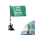 Personalized Car Auto Flag with Air Suction Cup Custom Motorcycle Flag Mount