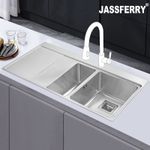 JASSFERRY Premium 1.2mm Stainless Steel Kitchen Sink 1.5 Square Bowl 1000 X 520