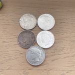 5 Peace Dollars Various Dates