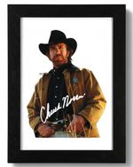 Chuck Norris Signed PHOTO Pre Print 6x4/A4/ Framed Walker, Texas Ranger