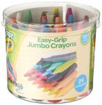 MyFirst Jumbo Crayons Assorted Colours (Pack of 24) Easy Grip Colouring Crayons