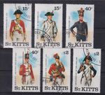 St. Kitts 1987 Military Uniforms Mi. No. 193-98 Set of 6 Values Complete O