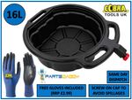 OIL COOLANT & GEARBOX FUEL DRAIN PAN TRAY 16 Litre Capacity Bucket Car Motorbike