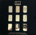 INGOTS 2012 LIMITED EDITION CITIES OF THE OLYMPICS PROOF 24 CARAT GOLD LAYERED
