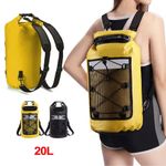 20L Waterproof Dry Bag Backpack 500D PVC Floating Ocean Pack Kayak Camping